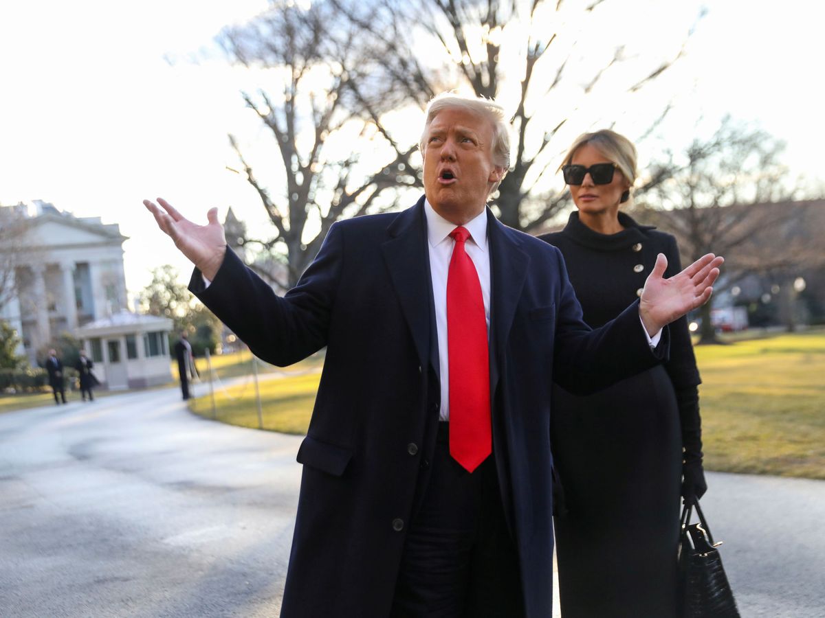 Foto: Trump junto a Melania. (Reuters)
