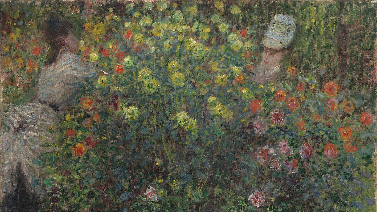 Damas entre las flores - Claude Monet, 1875. (Wikipedia)