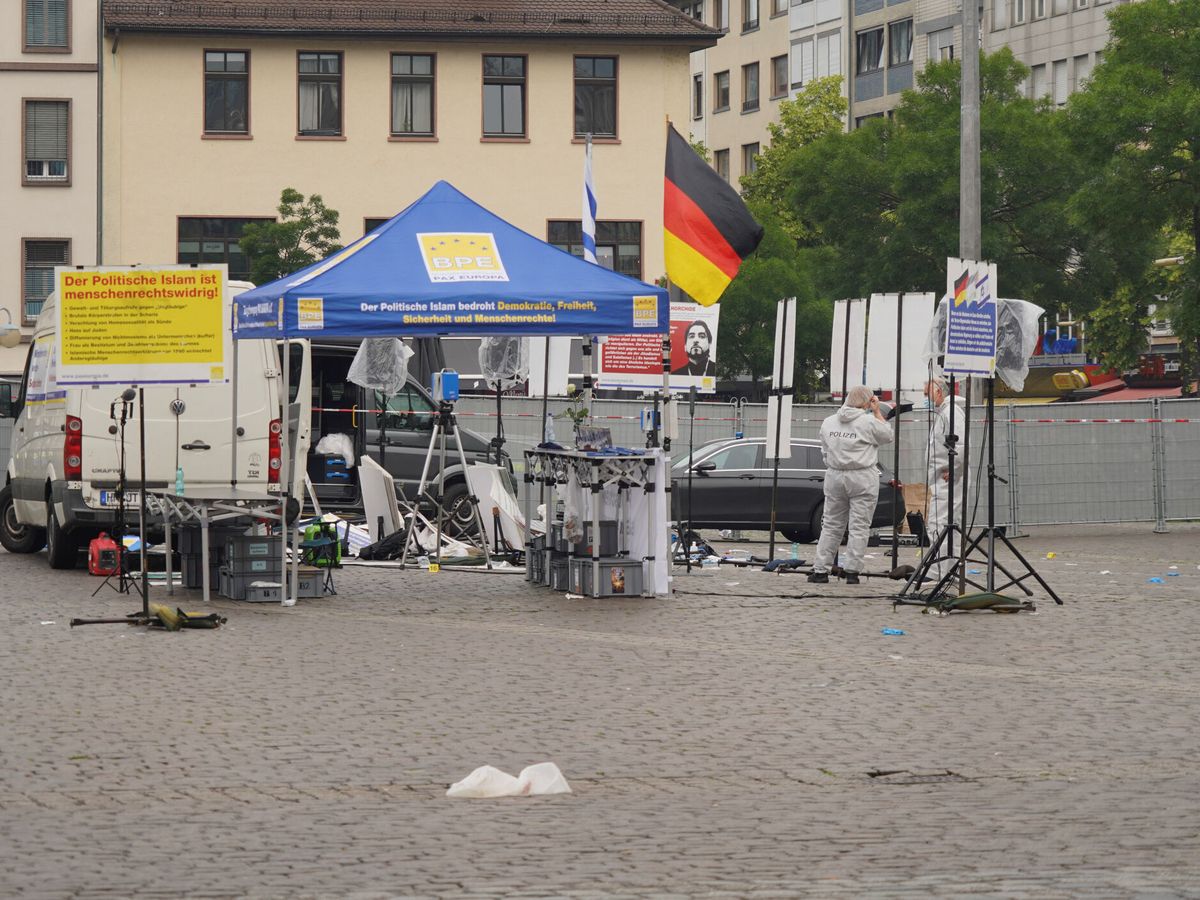 Foto: Lugar donde ocurrió el suceso en Mannheim, en Alemania. (Reuters/Timm Reichert)