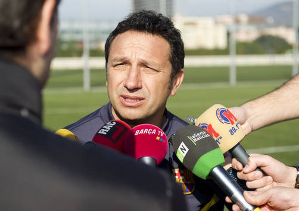 Foto: Eusebio Sacristán, destituido como entrenador del Barcelona B (FOTO: www.barcelona.es).