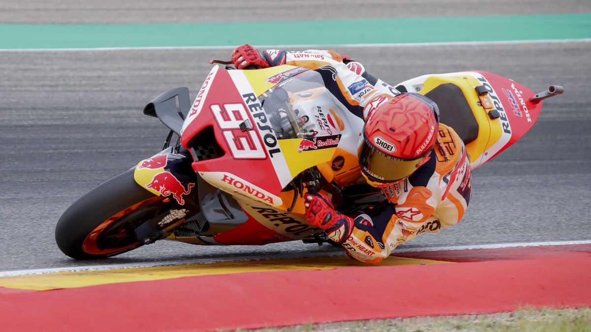 El amargo regreso de Marc Marquéz a Moto GP en Aragón: dos accidentes y retirada