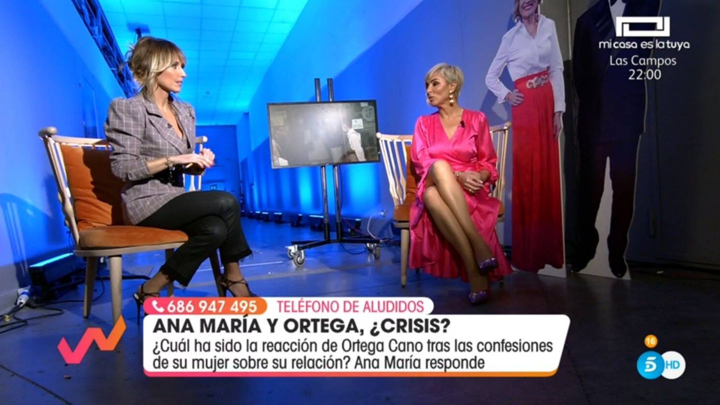 Emma García y Ana María Aldón en 'Viva la vida'. (Mediaset España)