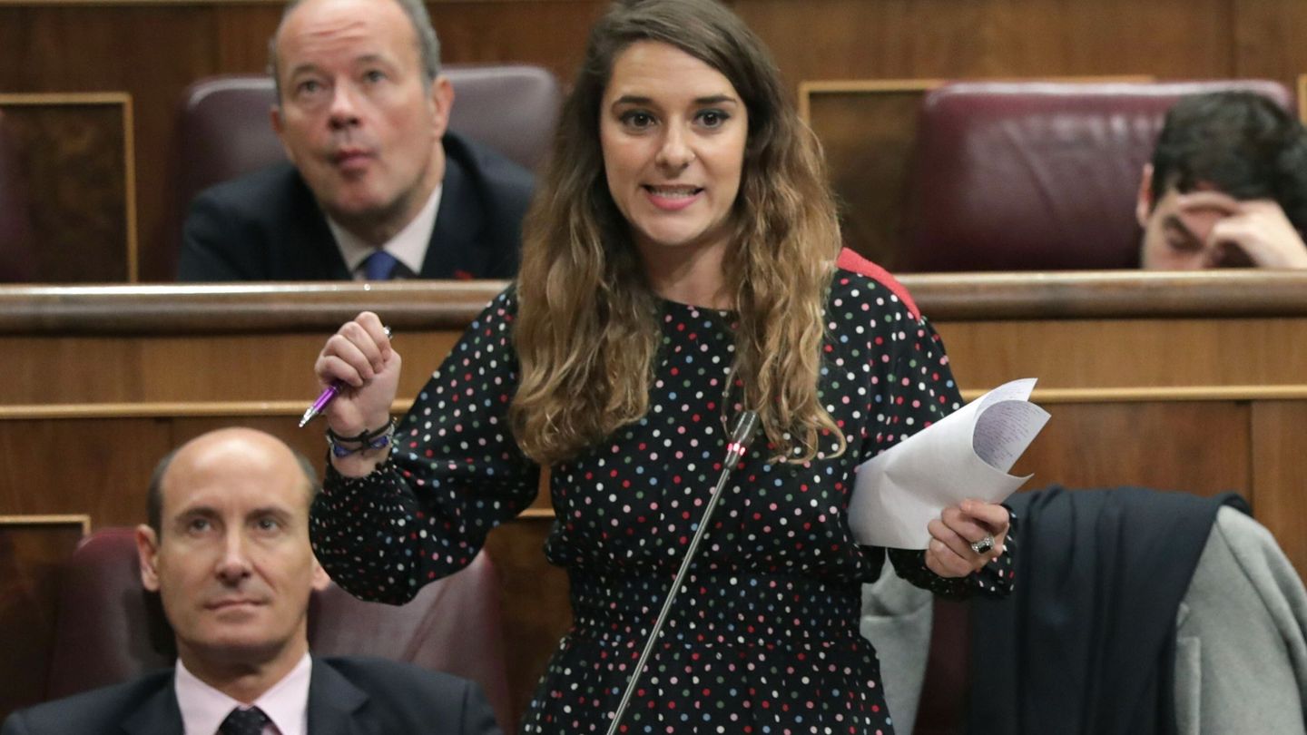 La diputada de Unidos Podemos Noelia Vera, el pasado 29 de noviembre en el pleno del Congreso. (EFE)