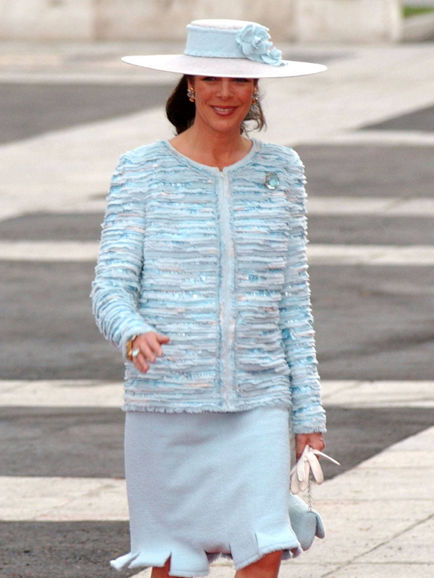 Carolina de Mónaco acude en solitario a la boda de los reyes Felipe y Letizia. (Getty)