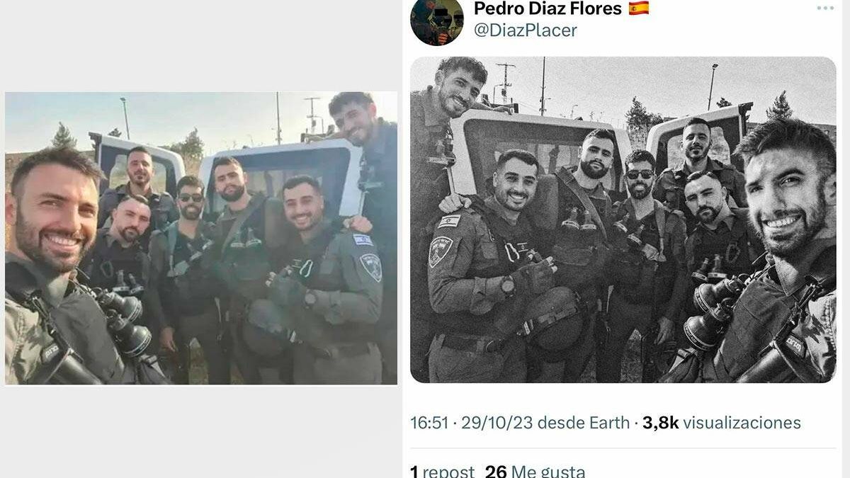 "Es el pequeño Nicolás de la guerra": el 'mercenario' español que combate en Israel había trucado sus fotos