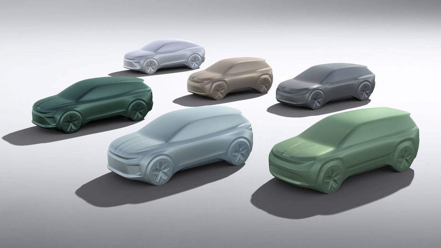 Estos seis modelos conformarán la familia eléctrica de Skoda en 2026.