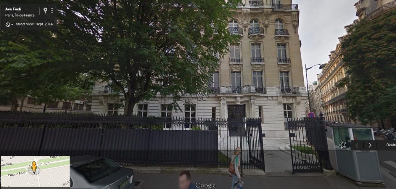 La nueva residencia de Wert en la calle Foch de París. (Google)