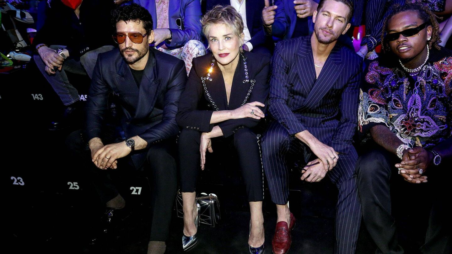 Sharon Stone en el front row de Dolce&Gabbana (EFE)