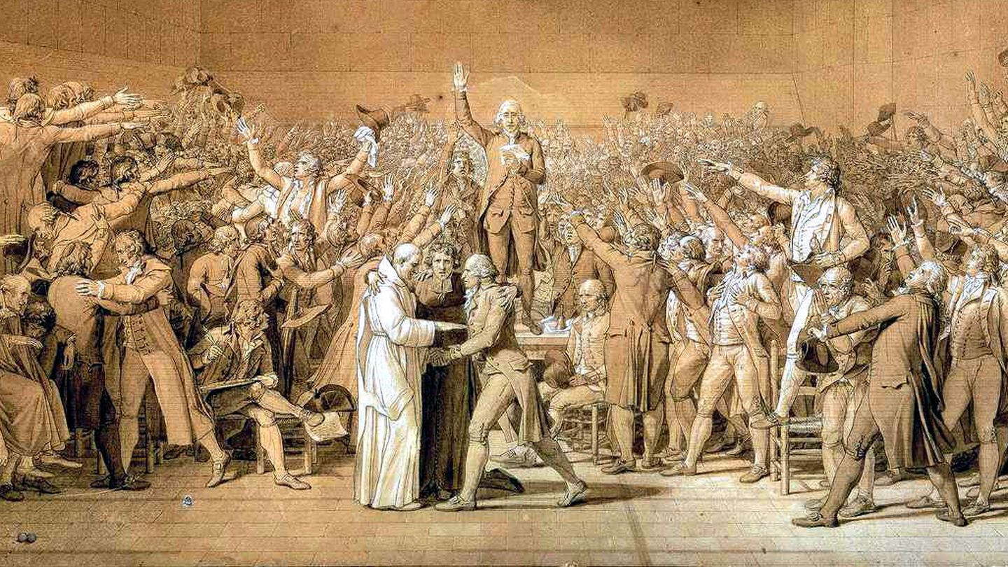 'El Juramento del Juego de la pelota' de Jacques-Louis David.