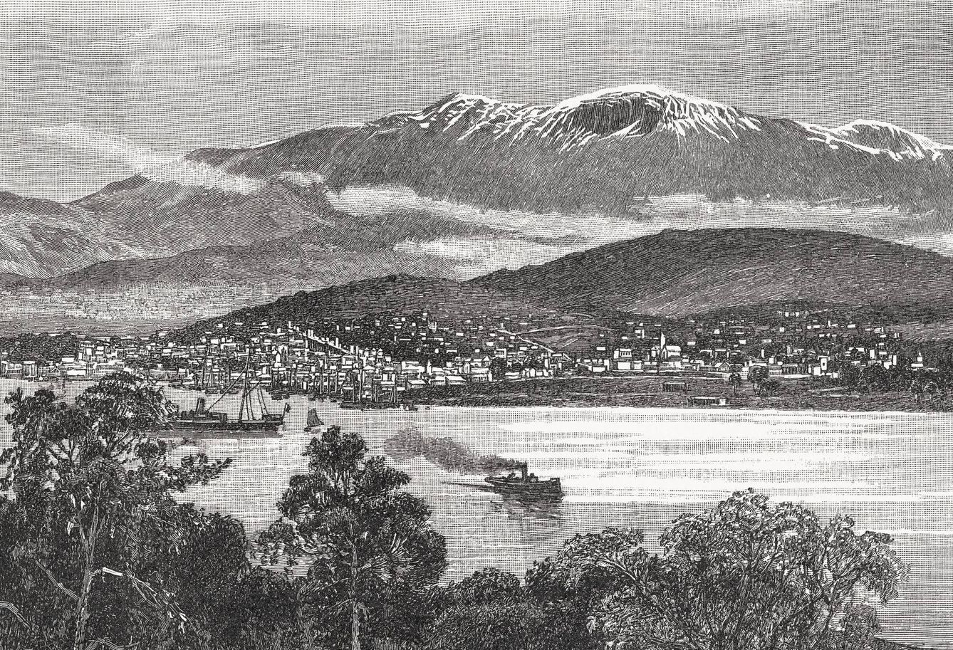 Monte Wellington y Hobart en Tasmania en 1897 (Imagen: iStock)