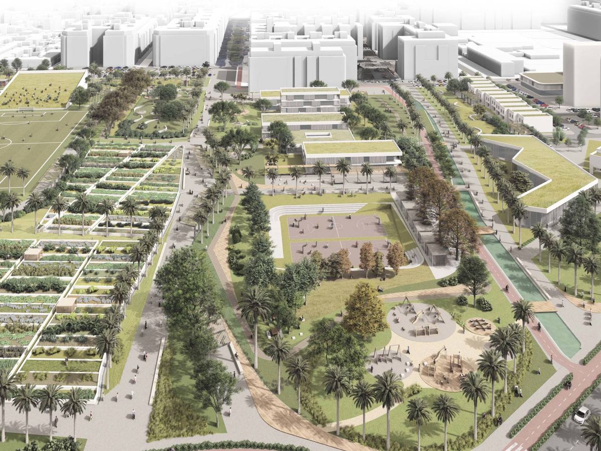 Foto: Metrovacesa planteaba concentrar en la almendra central las zonas verdes, dotacionales y huertos urbanos. 