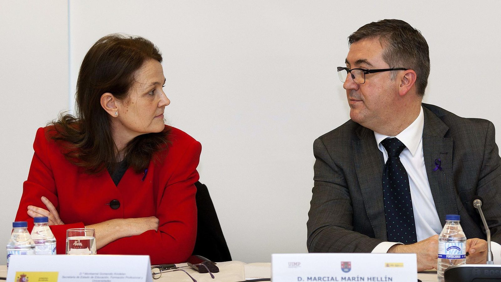 Foto: Montserrat Gomendio junto a Marcial Marín, nuevo secretario de Estado de Educación. (EFE)