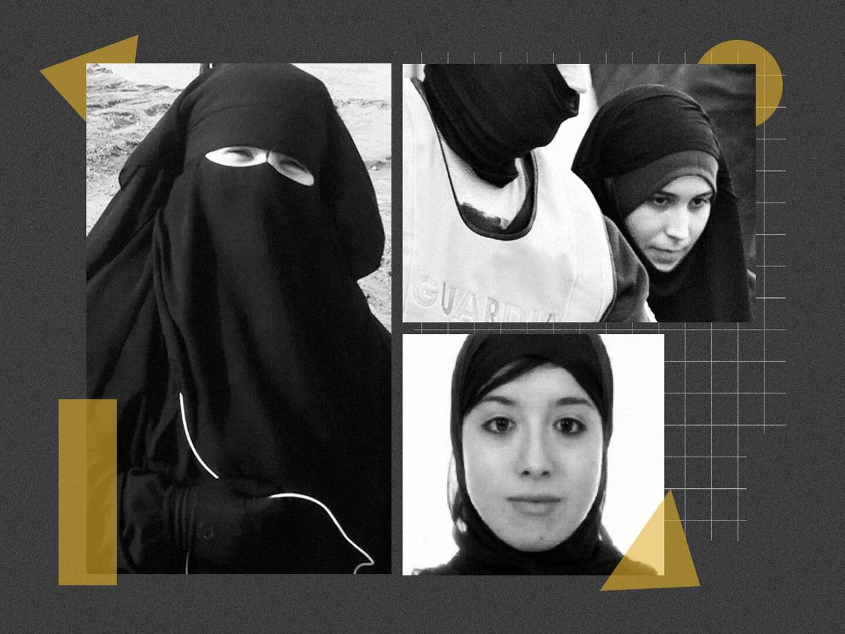 Foto: Fátima Akil (izquierda), María Cala (arriba derecha) o Asia Ahmed (abajo derecha) son algunas de las mujeres condenadas. (EC Diseño)