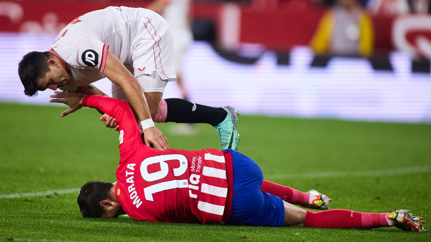 Morata se marchó lesionado y llorando. (Europa Press)