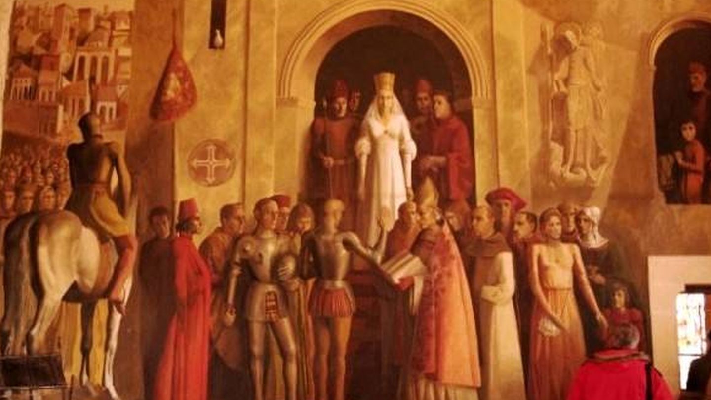 Coronación de Isabel la Católica en el Alcázar de Segovia. 
