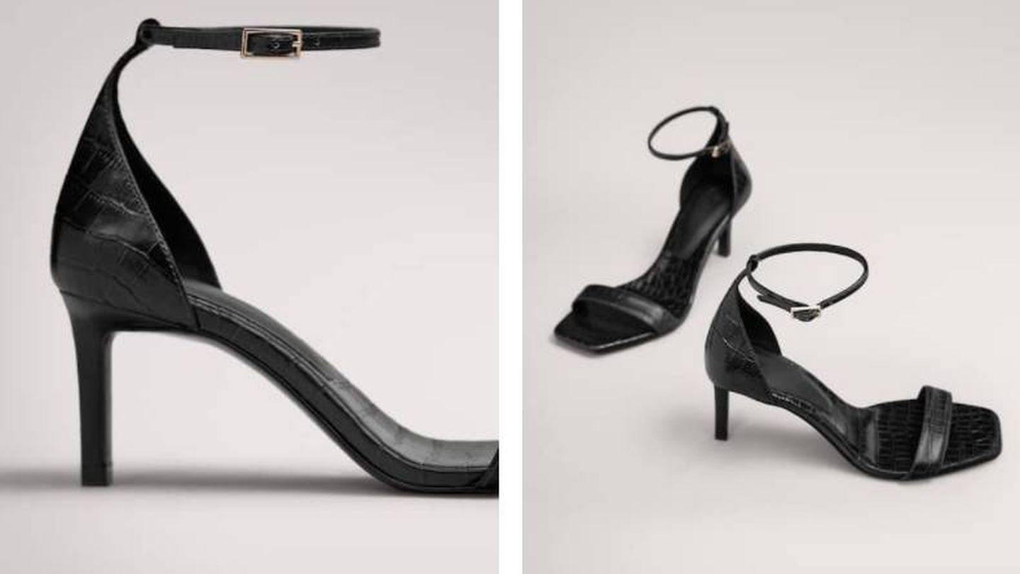 Sandalias negras de Massimo Dutti. (Cortesía)