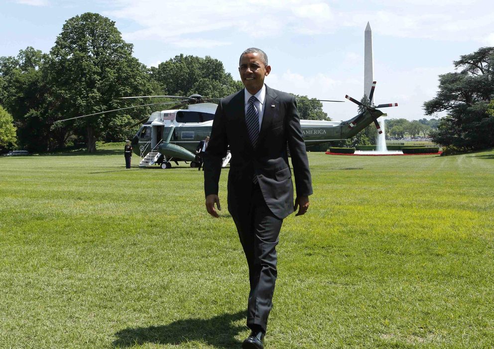 Foto: El presidente de EEUU, Barack Obama, llega a la Casa Blanca, en Washington, tras una visita a Mineapolis. (Reuters)