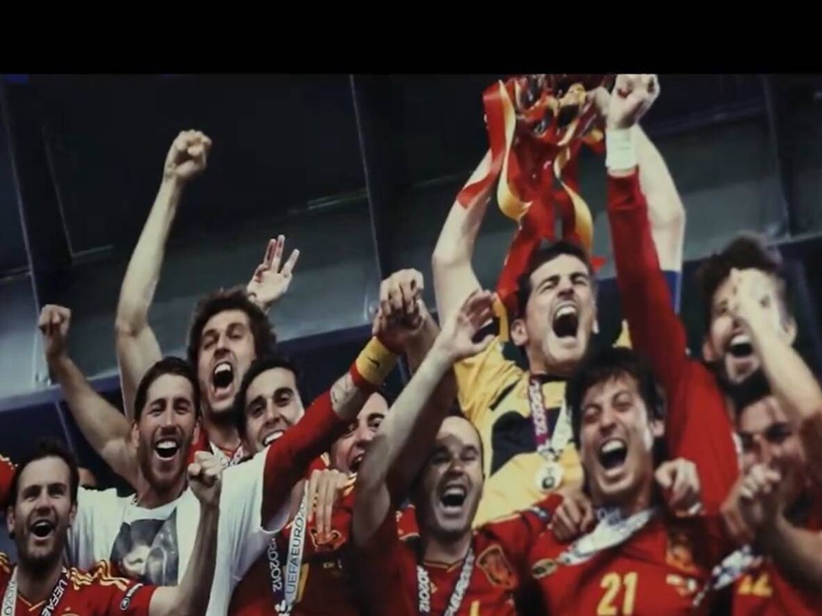 Foto: Imagen del vídeo recordando la Eurocopa de 2012 (@Sefutbol).