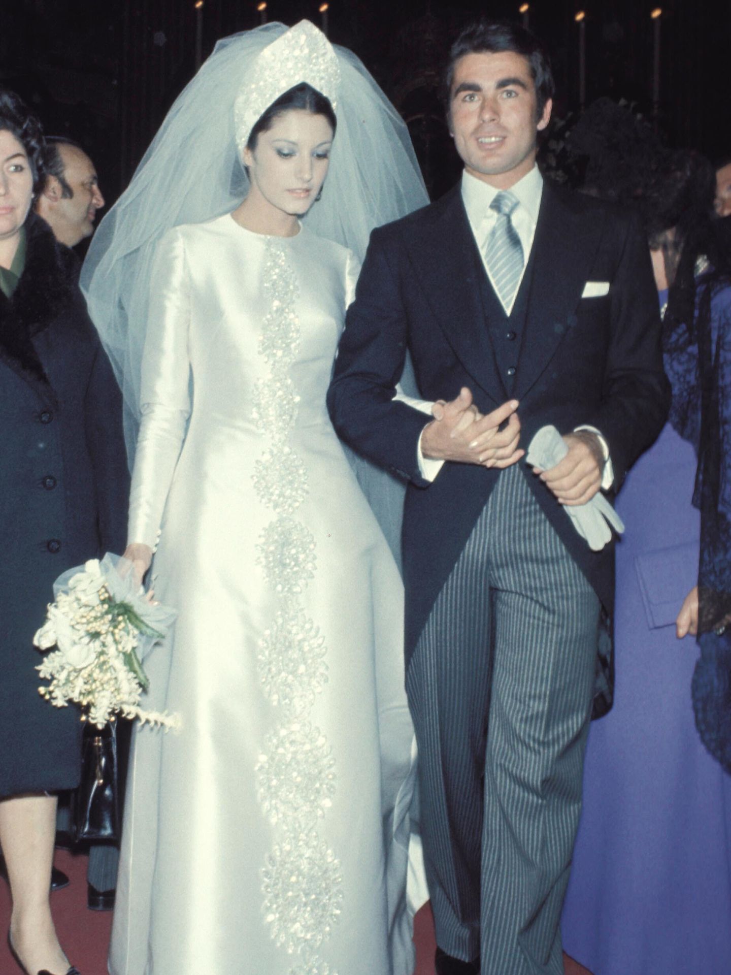 Carmina Ordóñez y Francisco Rivera el día de su boda. (Gtres)