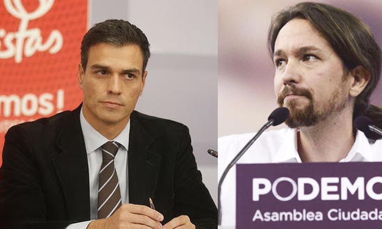 Pedro Sánchez (PSOE) y Pablo Iglesias (Podemos). (EFE)