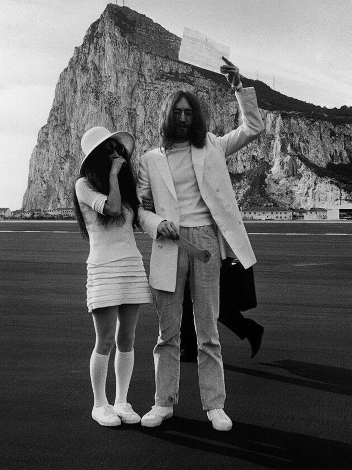 Boda de Yoko Ono y Jonh Lennon foto de archivo. (Getty Images)
