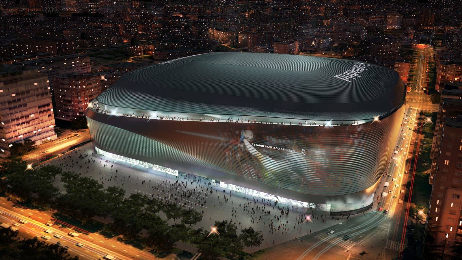 Foto: Modelo del próximo estadio Santiago Bernabéu. (L35) 