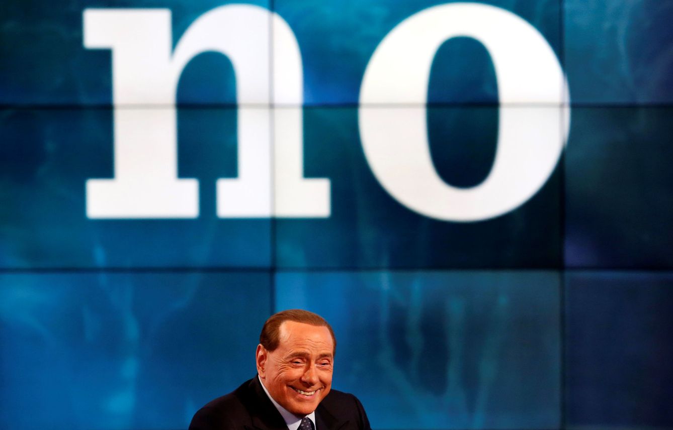 Silvio Berlusconi durante el programa de televisión 'Porta a Porta', en Roma, Italia (Reuters).