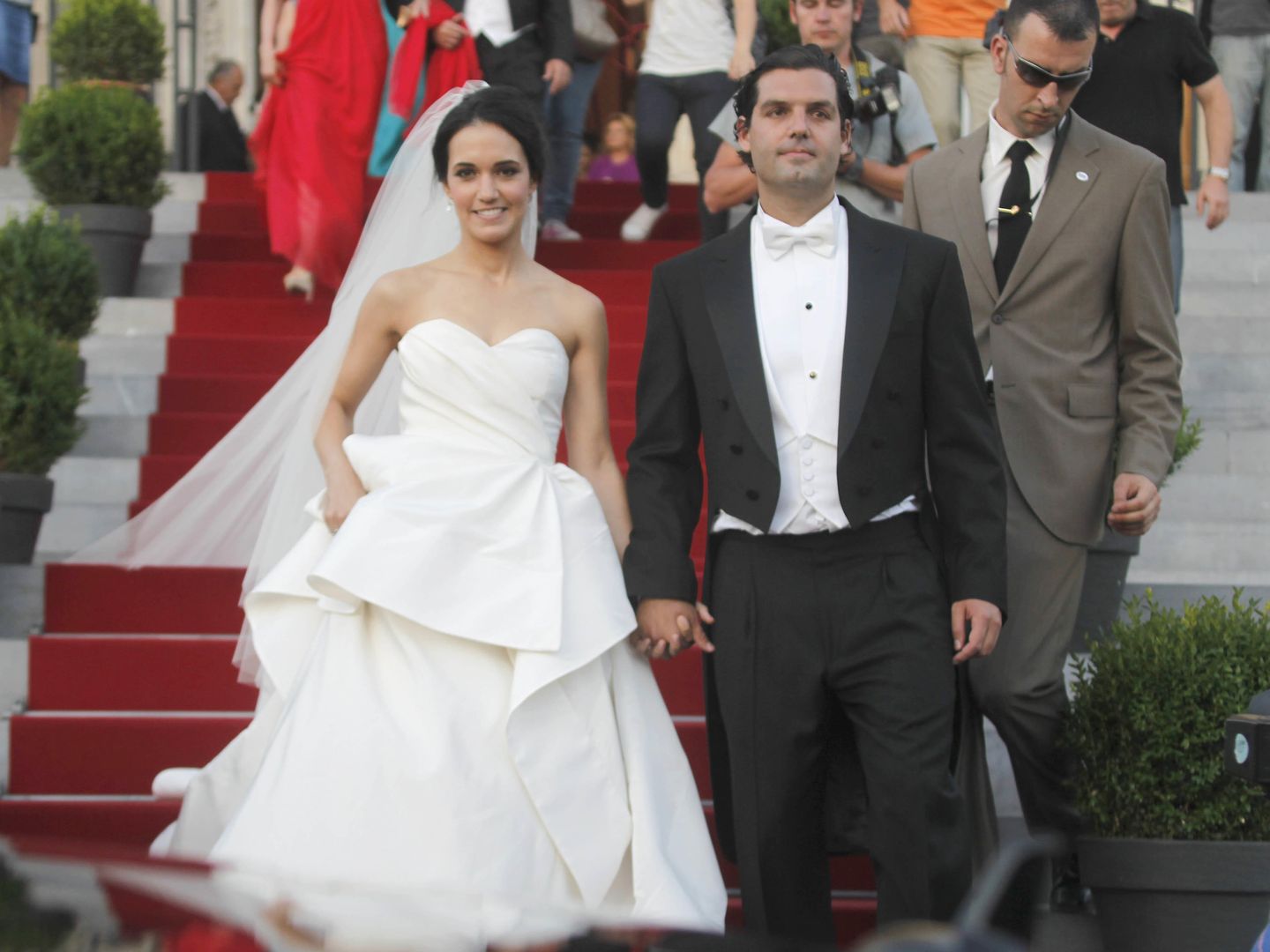 Alejandro Betancourt y Andreína Rojas durante su boda en España en 2012 (Gtres)
