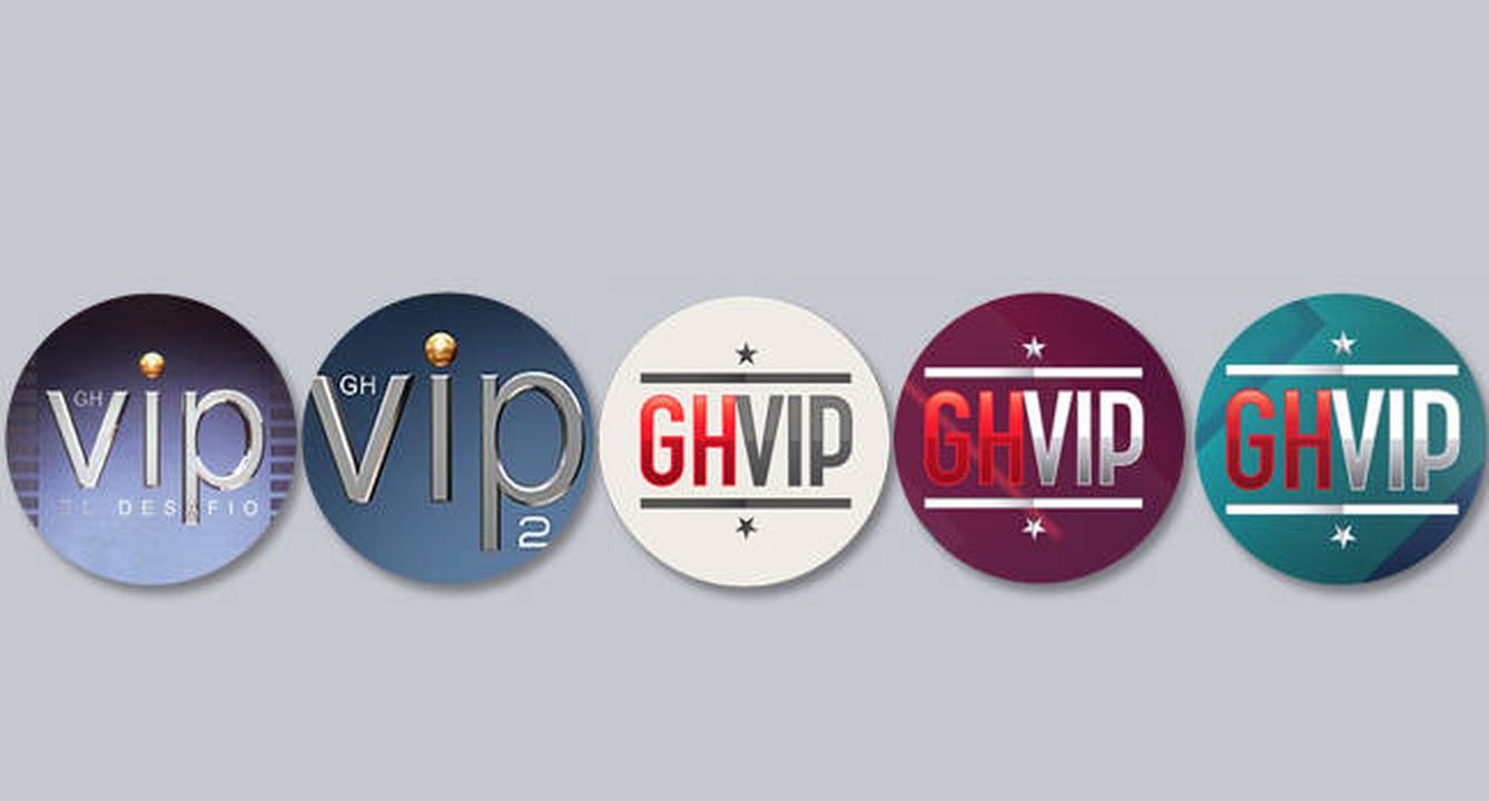 Evolución del logo de 'GH VIP'. (Zeppelin TV)