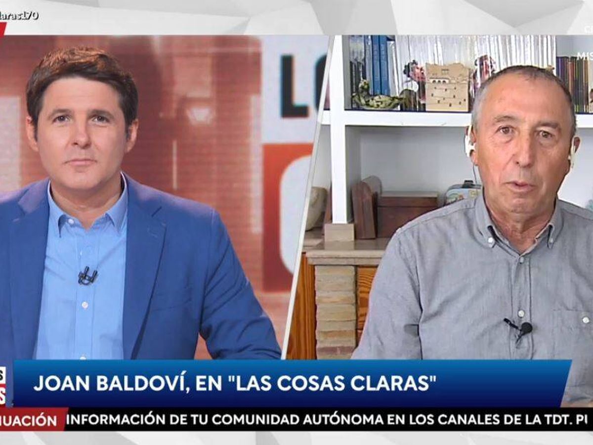 Foto: Jesús Cintora y Joan Baldoví, en 'Las cosas claras'. (RTVE)