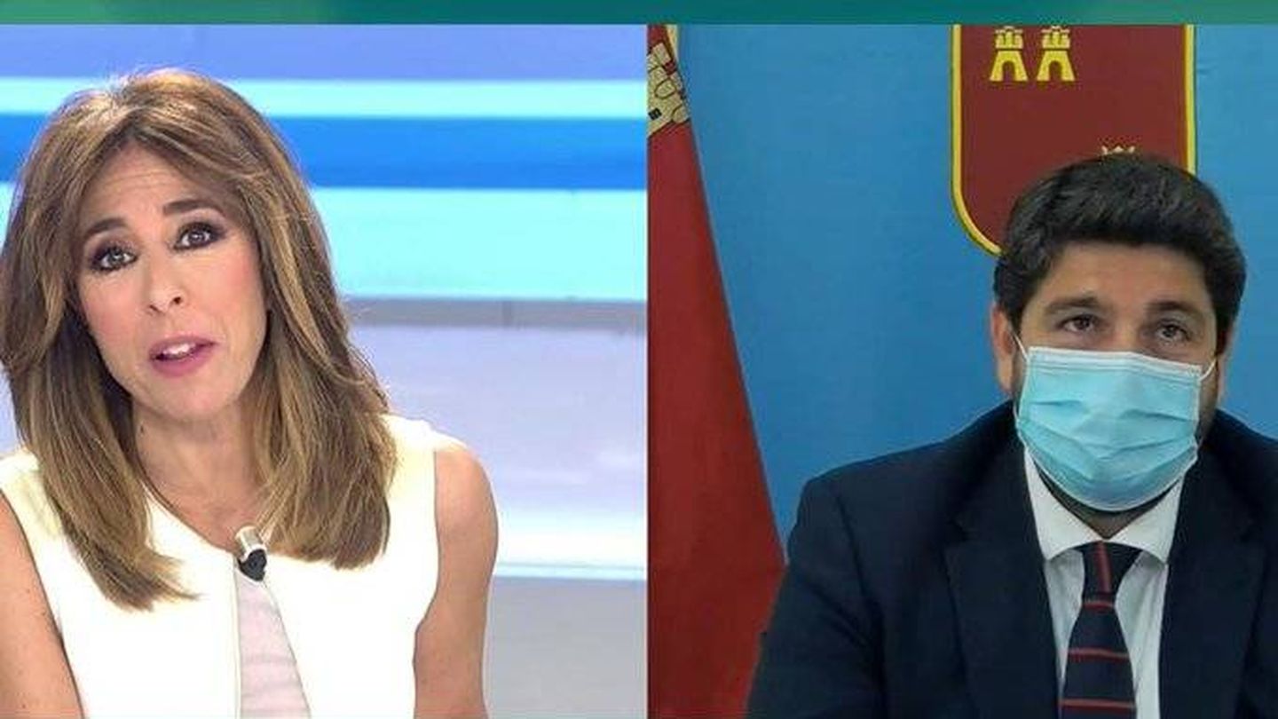 Ana Terradillos y Fernando López Miras, en 'El programa del verano'. (Telecinco)