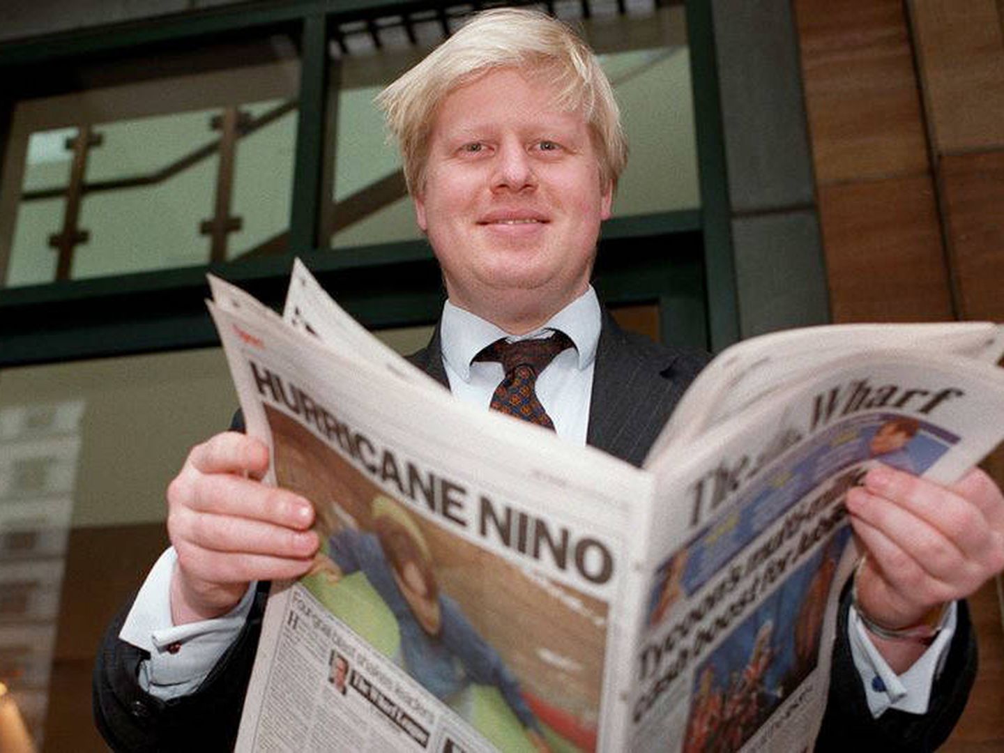 Boris Johnson durante su época como corresponsal en Bruselas. (Daily Mirror)