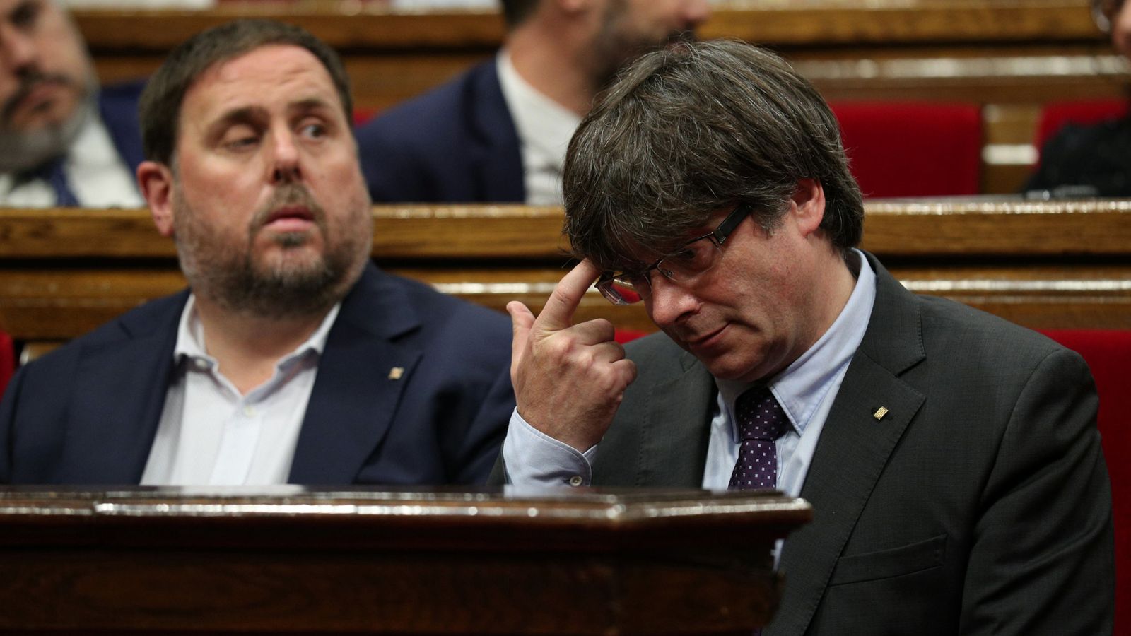 Foto: El presidente de Cataluña, Carles Puigdemont, junto al vicepresidente Oriol Junqueras
