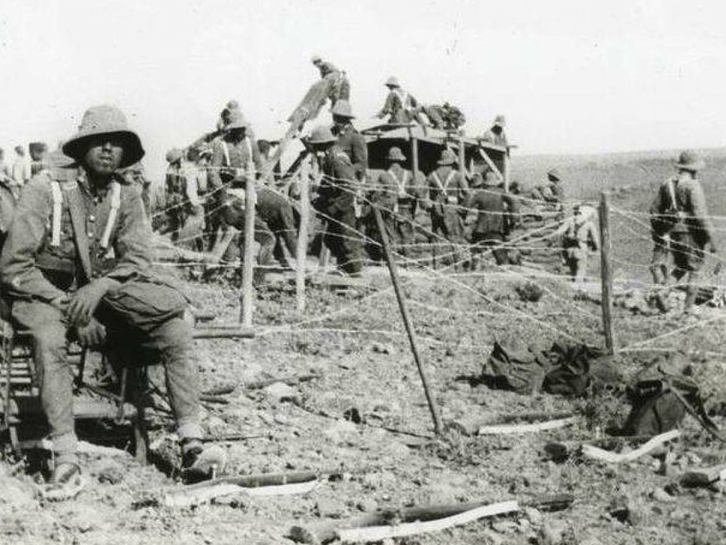 Soldados españoles en la Guerra del Rif.