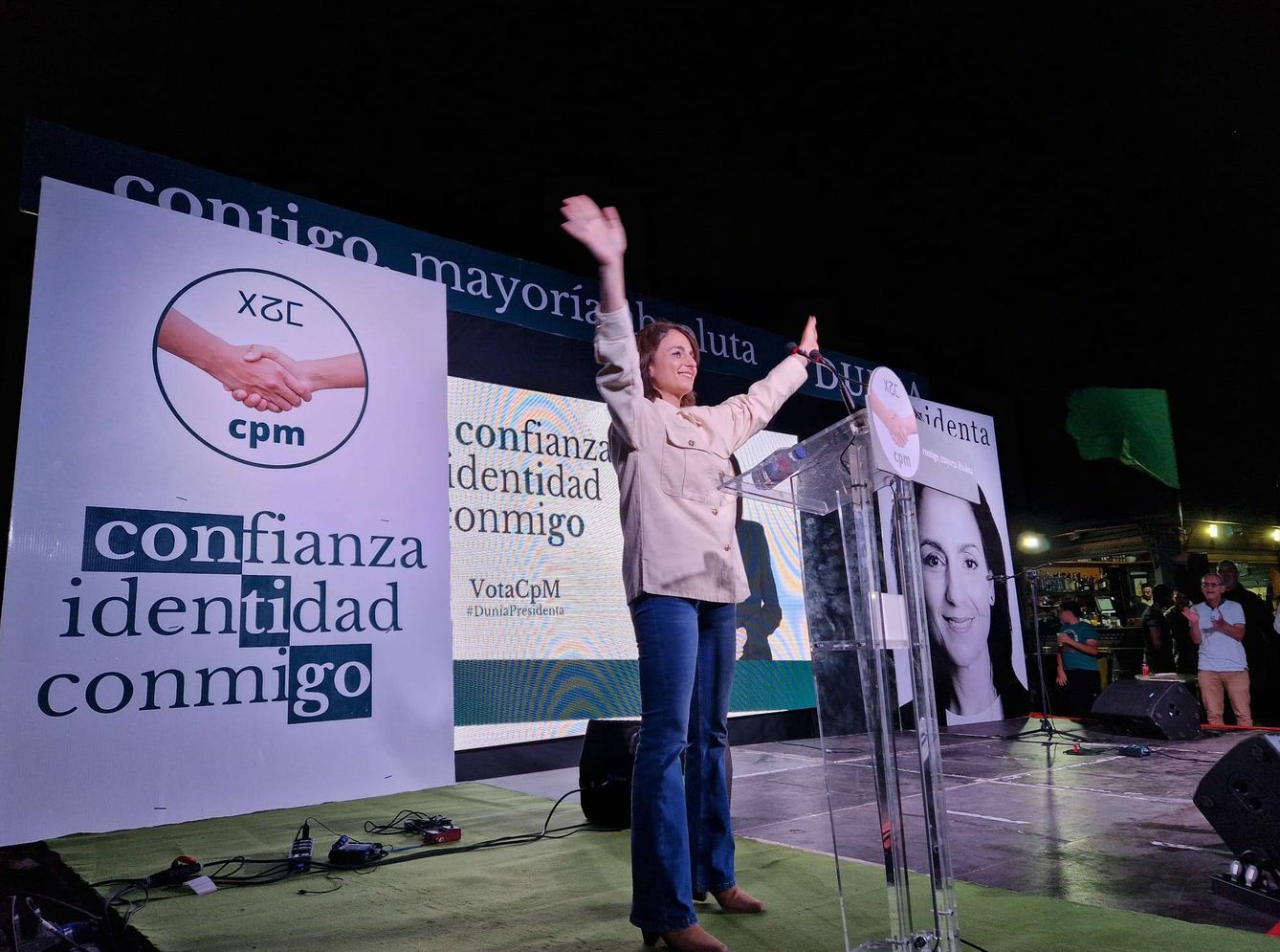 La candidata de Coalición por Melilla (CpM), Dunia Almansouri. (A.P.)