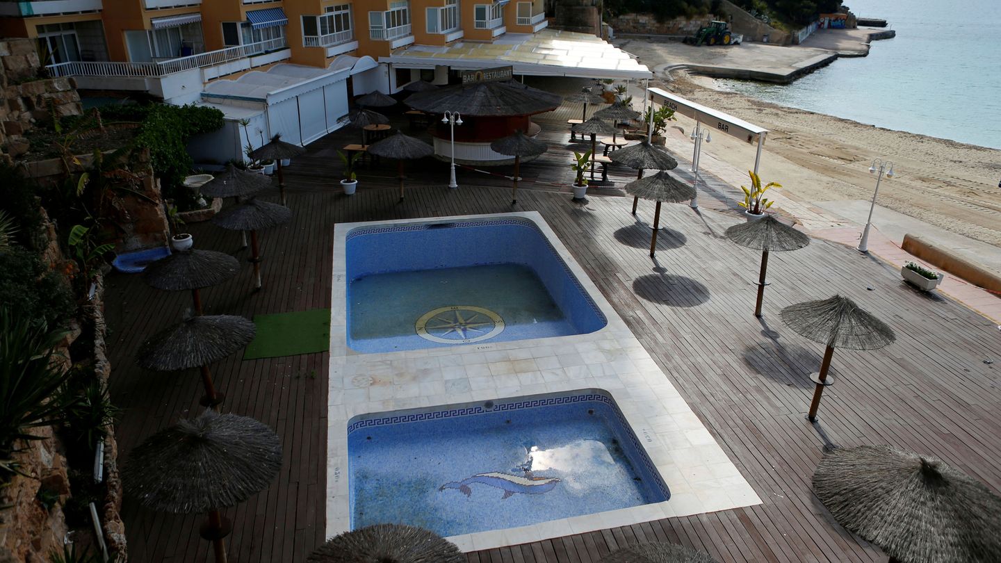 Hotel vacío en Magaluf por el coronavirus. (Reuters)                                 