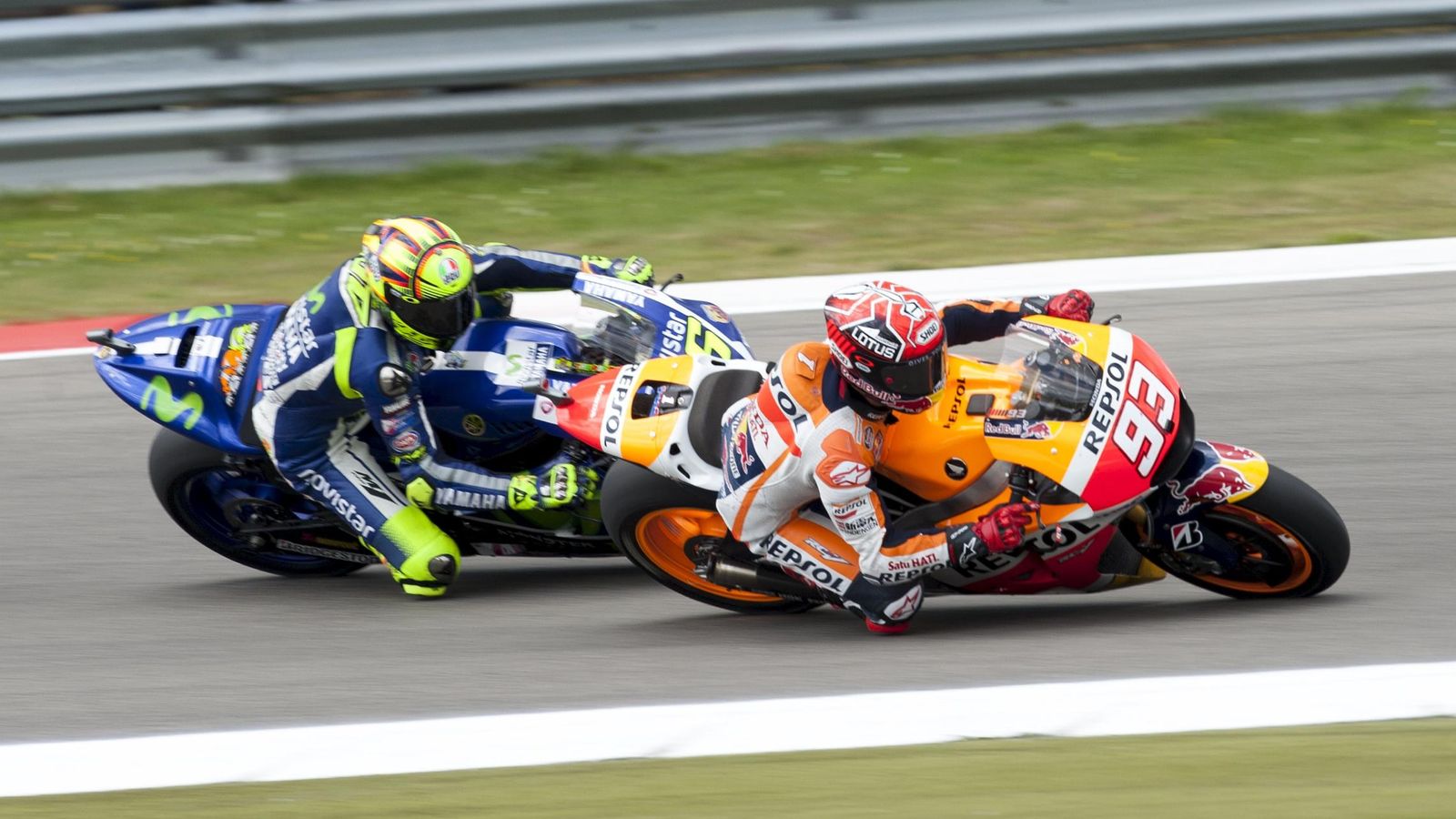Foto: Márquez y Rossi en Alemania (Reuters).