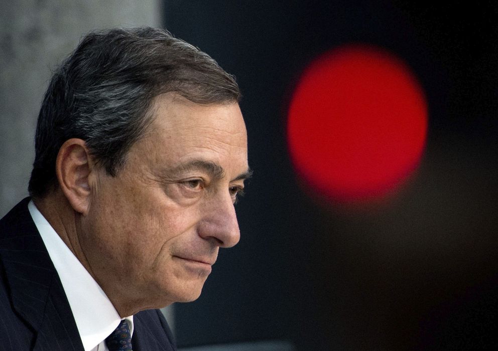 Foto: El presidente del BCE, Mario Draghi, durante una rueda de prensa 