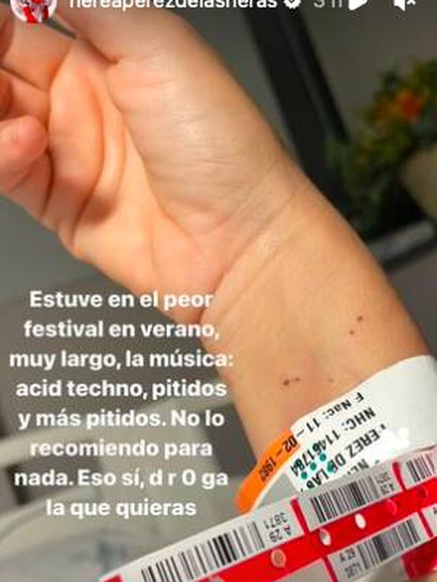  Nerea Pérez de las Heras, en el hospital. (Instagram/@nereaperezdelasheras)