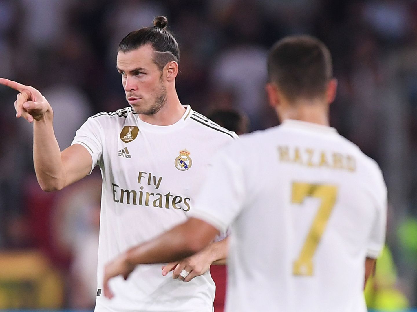 Bale y Hazard en un amistoso de verano contra la Roma. (Reuters)