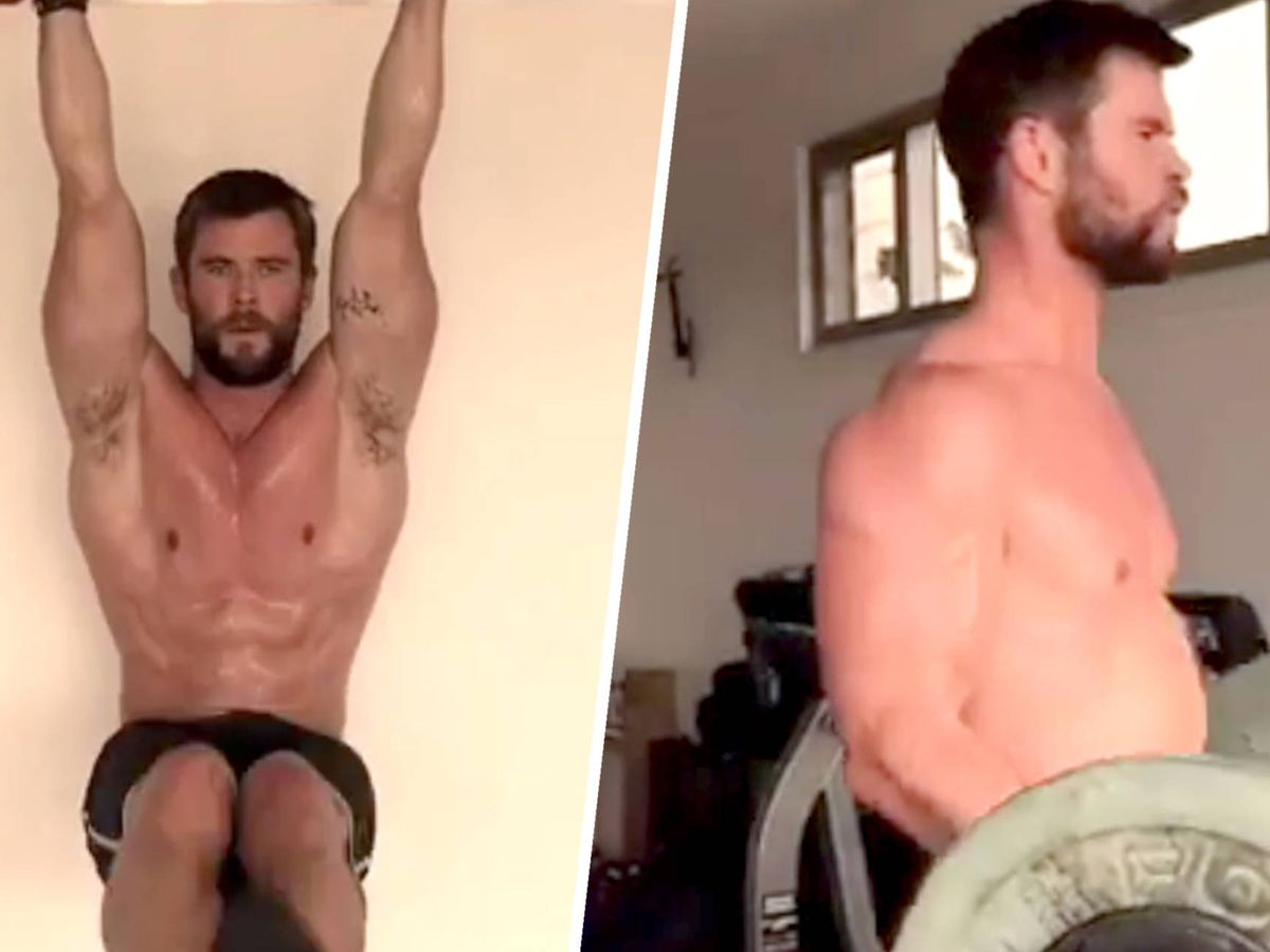 Foto: Chris Hemsworth en imágenes de su rutina de ejercicios publicada en Instagram