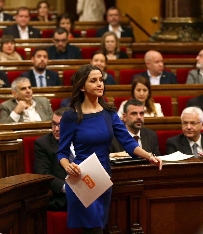 La presidenta del grupo de C's en el Parlamento catalán, Inés Arrimadas. (EFE)