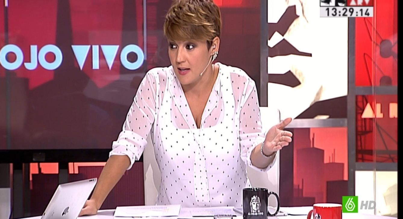 Cristina Pardo durante el programa 'Al rojo vivo'. (La Sexta)