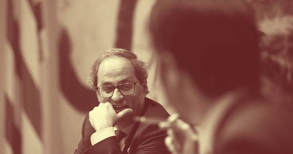 Foto: Quim Torra en la última reunión del gobierno catalán. (EFE)