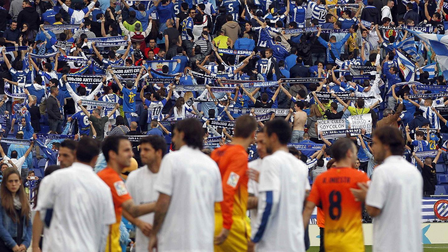 El Espanyol ya le hizo el pasillo al Barça en 2013. (EFE/Alberto Estévez)