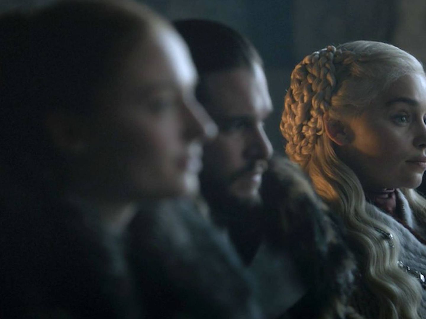 Sansa, Jon y Daenerys en Invernalia. (HBO)