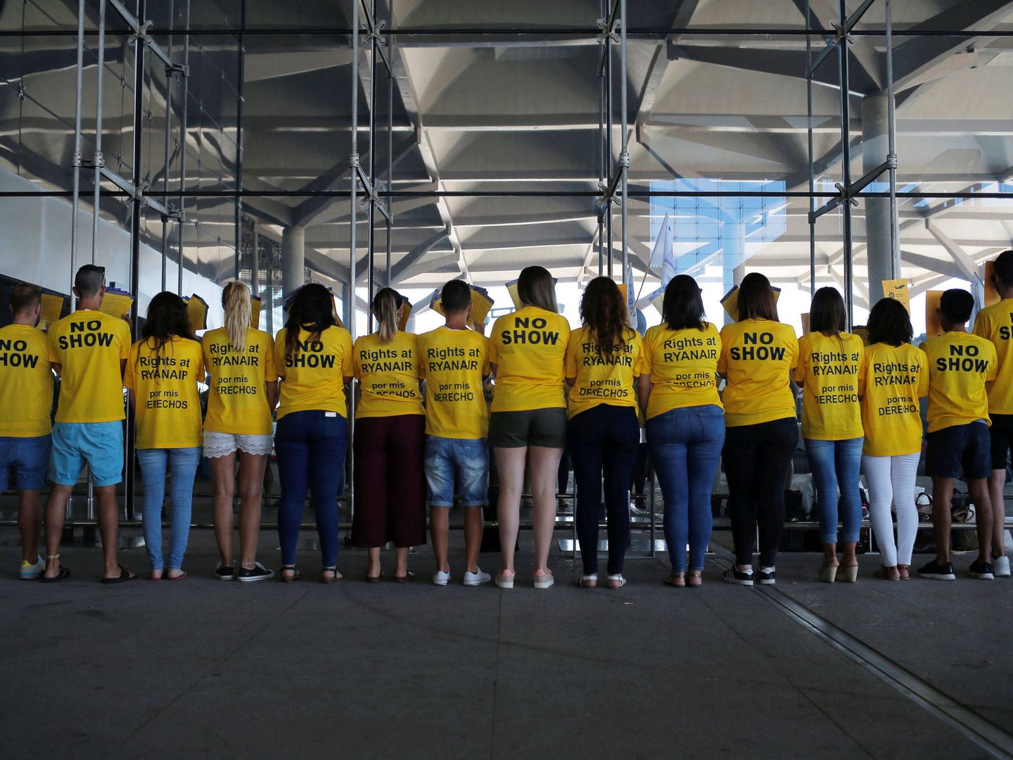 Huelga de empleados de Ryanair en Málaga. (Reuters)