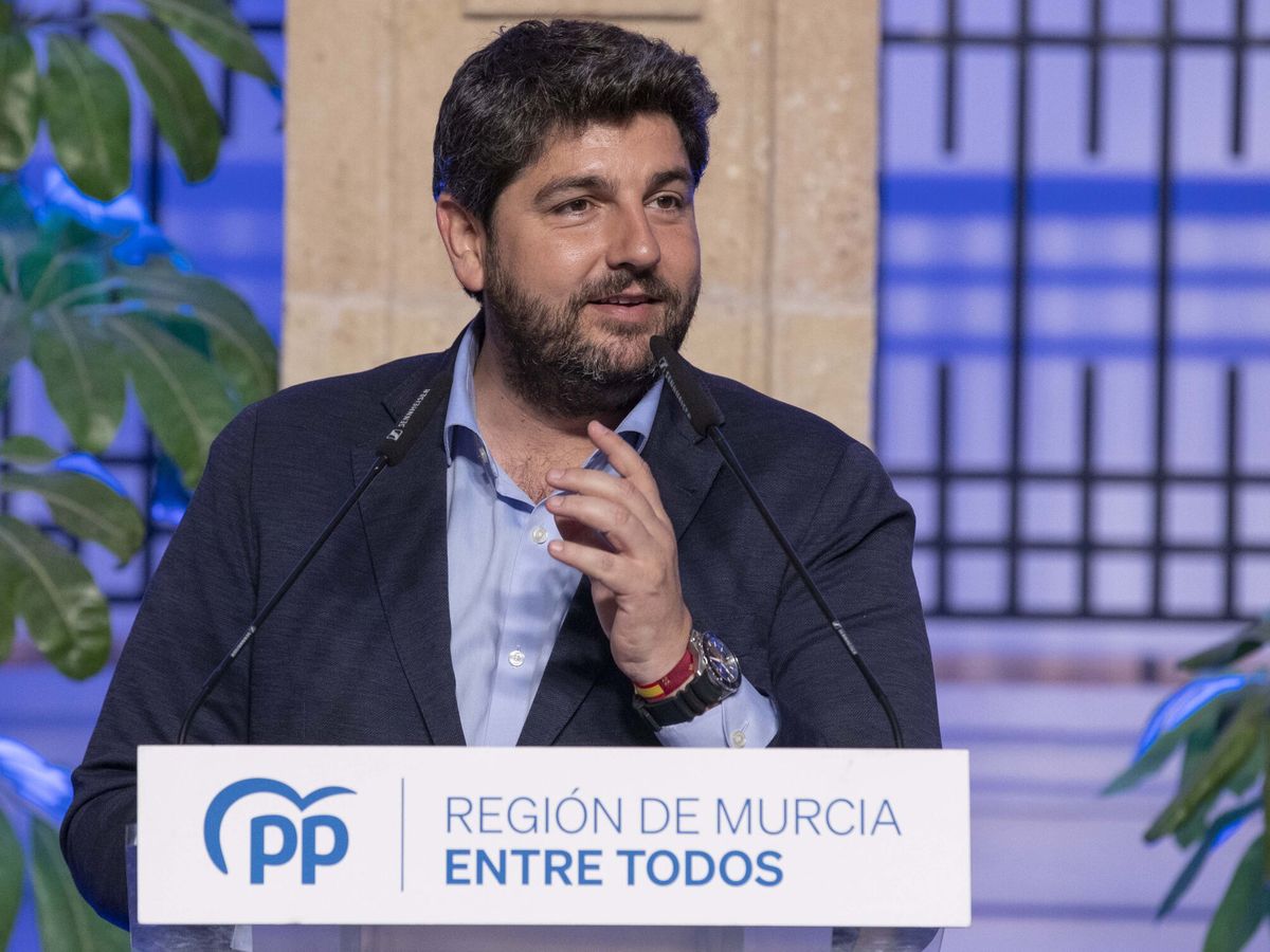 Foto: El presidente del Partido Popular nurciano y presidente de la Comunidad de Murcia, Fernando López Miras. (EFE/Marcial Guillén)