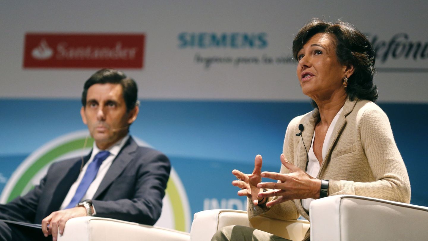 José María Álvarez-Pallete y Ana Botín, presidentes de Telefónica y Santander, que tienen directivos españoles por todo el mundo. (EFE)