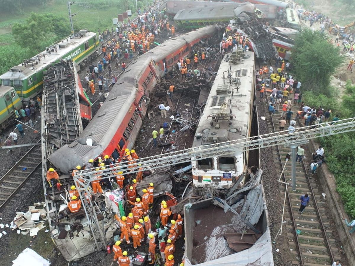 Foto: Accidente de tren en India. (EFE)